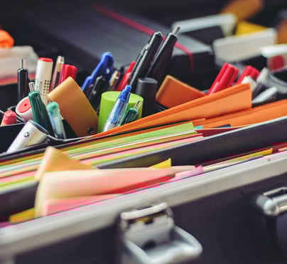 Donating school supplies to those in need Donating school supplies to those in need