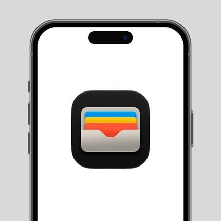 The wallet app on an iPhone.