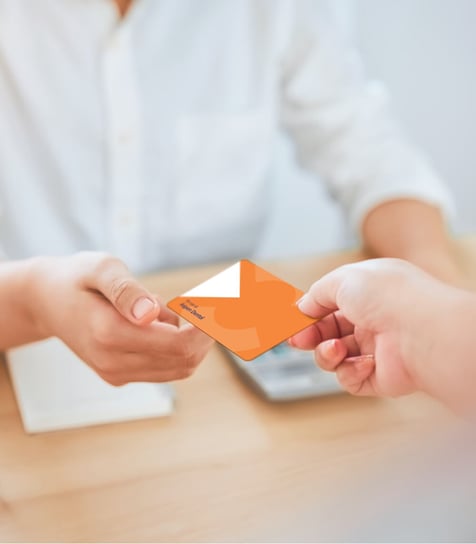 The Concora Credit Card used to make a purchase The Concora Credit Card used to make a purchase